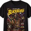 Blackbeard Pirate Captain Skull Sword Buccaneer Graphic Unisex TShirt