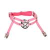 Punk Suspender Stockings Clip PU Leather Garter Belt Cool Pentagram Leg Strap  JK Accessory