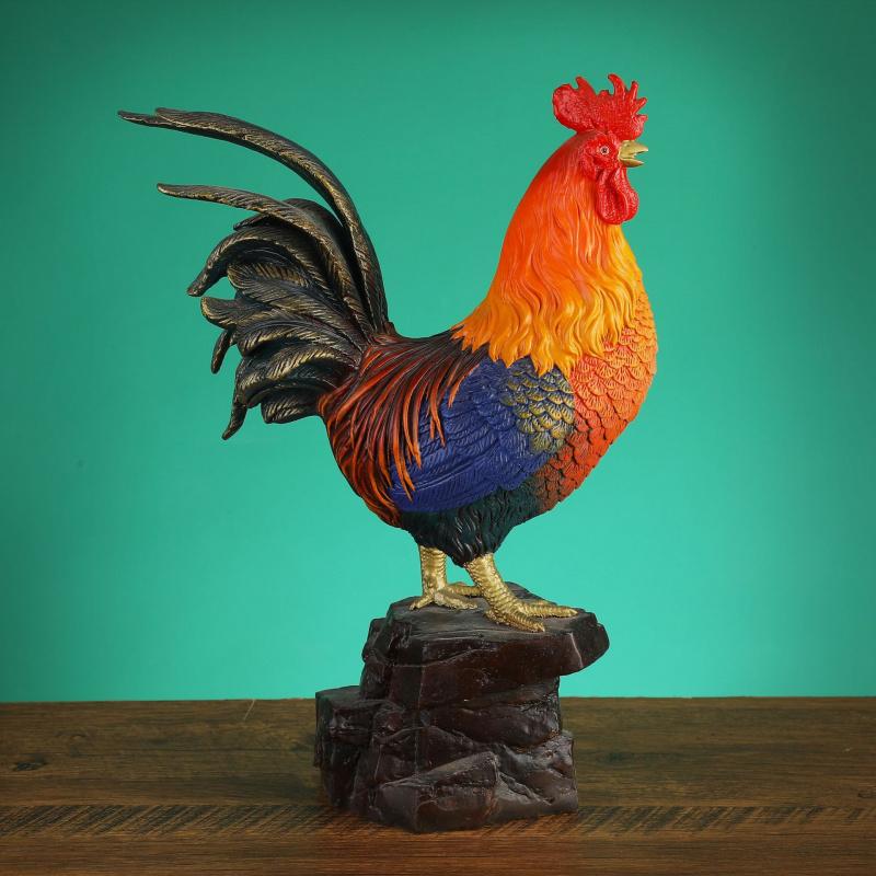 Copper Craft Office Decoration Good Luck Chicken Success Ornament