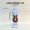 1PC Wreath Antler Reindeer 750ml Color Plastic Sports Water Bottle Leakproof Flip Straw Lid Suitable for Sports Office Home Use