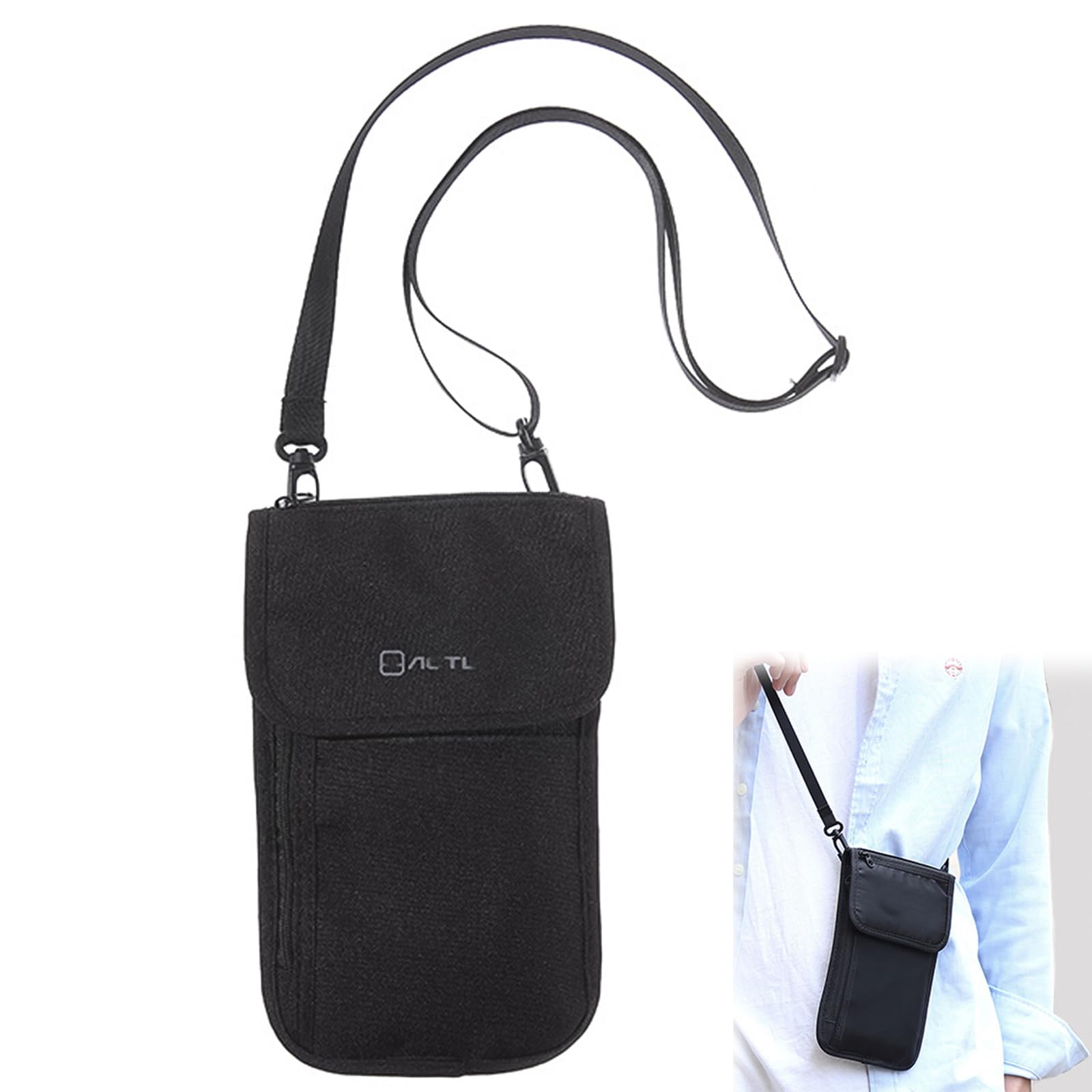 

LKCCTK Безопасность паспорта Паспорт Висит вокруг Скимминг Большой Регулируемый Шейный Авиабилет Монета Преступность Карманник Заграница Удобный предмет