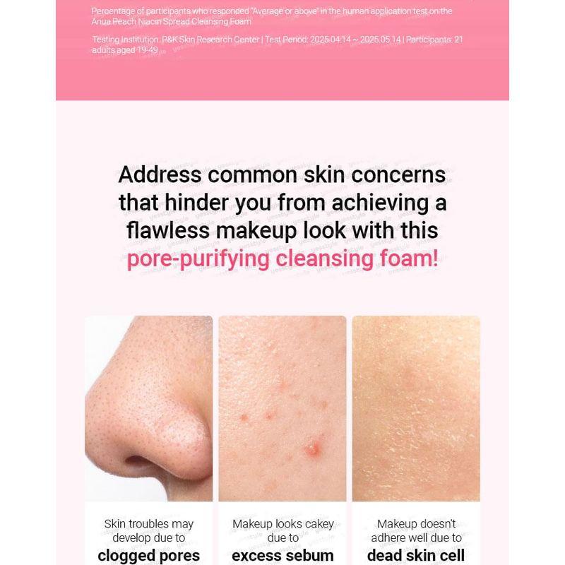 Anua - Peach Niacin Spread Cleansing Foam