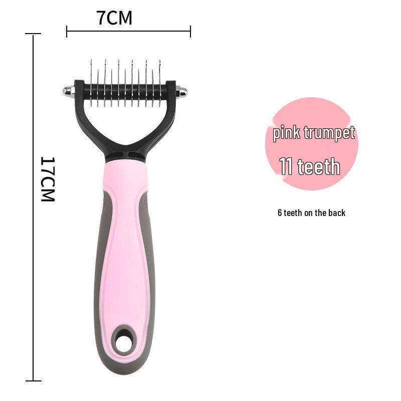 Stainless Steel Dual-Sided Pet Grooming Comb for Cats and Dogs - Tangle & Shedding Remover