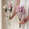30 st Genomskinliga Rosförpackningspåsar Blomsterbukett Plastpåse Bukettinslagspapper En Rak Påse Blomförpackning