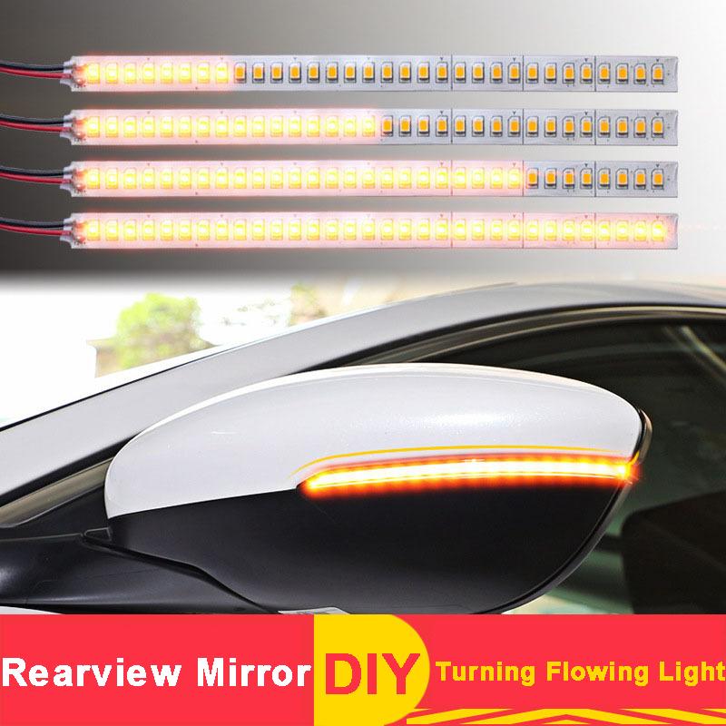 Auto Rückspiegel Blinker Licht Lauflicht Lenkung Fluss Licht Starten Scannen Tagfahrlicht LED Umwandlung Licht Streifen