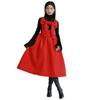2025 Autumn/Winter Wool A-Line Dress with Bow Detail - Loose Fit & Slimming Suspender Skirt