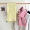 New Korean version autumn and winter soft waxy fringed knitted scarf shawl versatile ins warm thickened scarf student