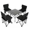 ZISIZ Outdoor Folding Table and 6-Chair Set