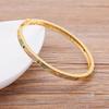 Nidin New Arrival Luxury Stackable Statement Bangle for Women Wedding Cubic Zircon Crystal CZ Dubai Gold Plated Bracelets Gifts