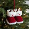 Red Fabric Small Boots Pendant Christmas Ornament Christmas Eve Gift Christmas Tree Car Pendant Decoration