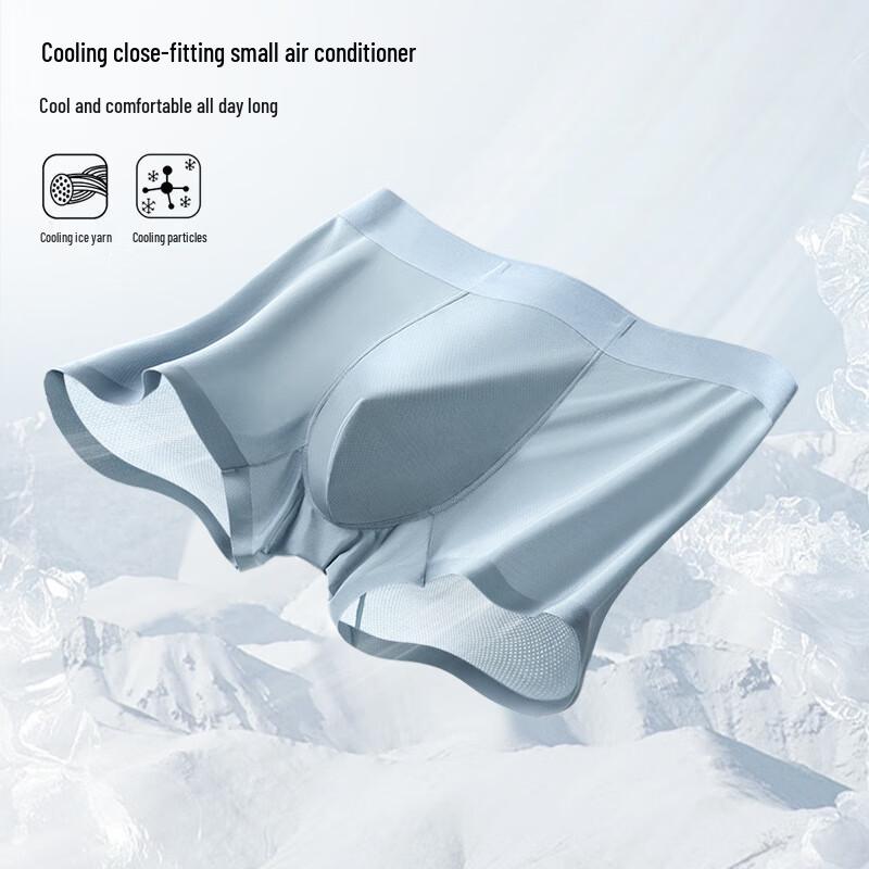 Herren Eis-Seide Nahtlose Boxer Briefs