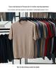 Men's High-Quality Short-Sleeved Knitted Wool Sweater for Spring/Summer