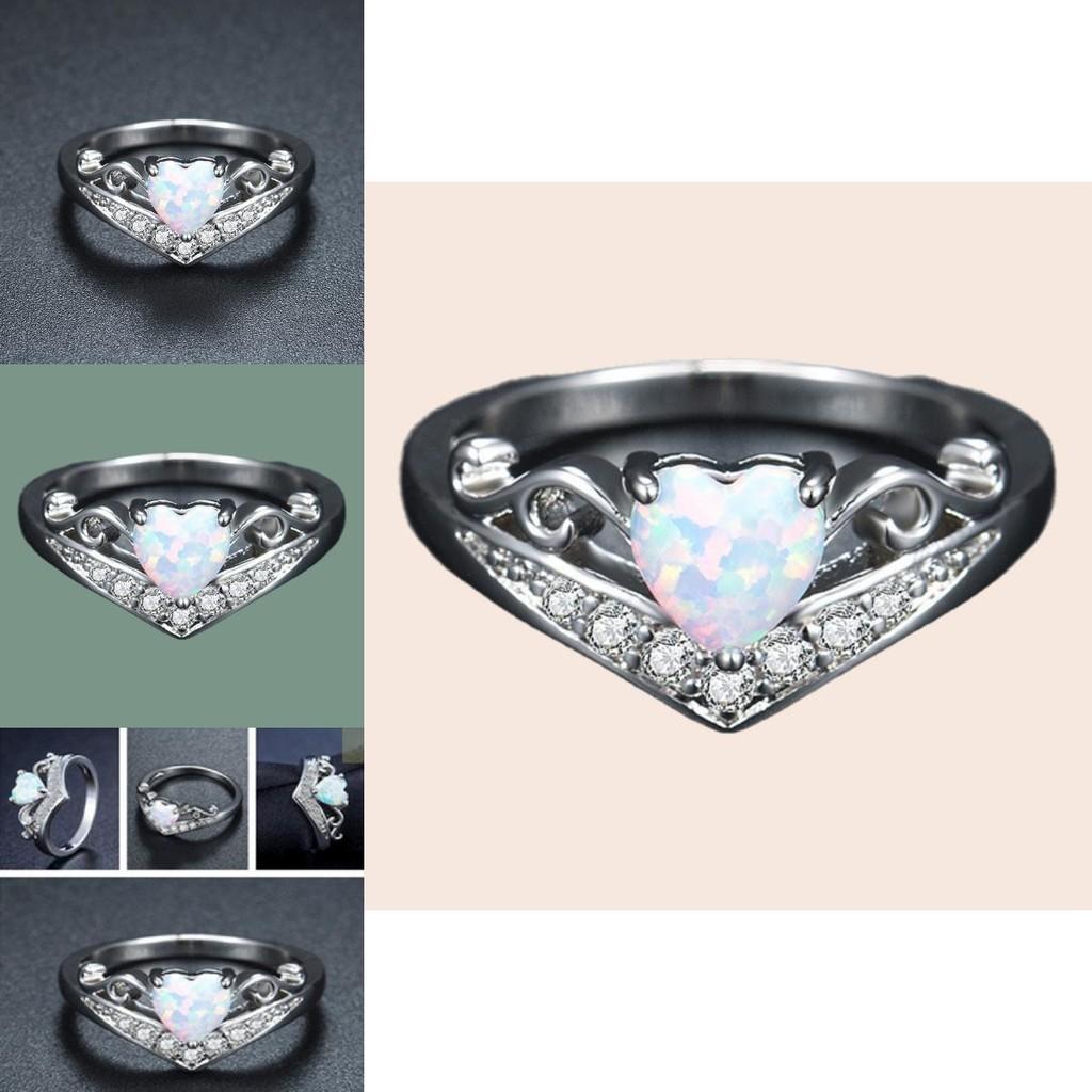 Creative European American Female Fashion Jewelry Heart-shaped Copper Ring Cy107