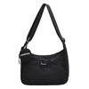 Simple Solid Color Drawstring Design Women Shoulder Bags With Letter Print Coin Purse For Daily Urban Use
