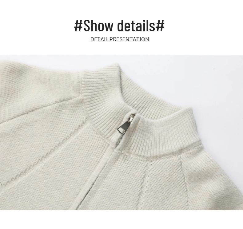 European Style Half-Zip Sweater, Men's Versatile Knitwear for Autumn/Winter, Old Money Look, High-End Business Attire.