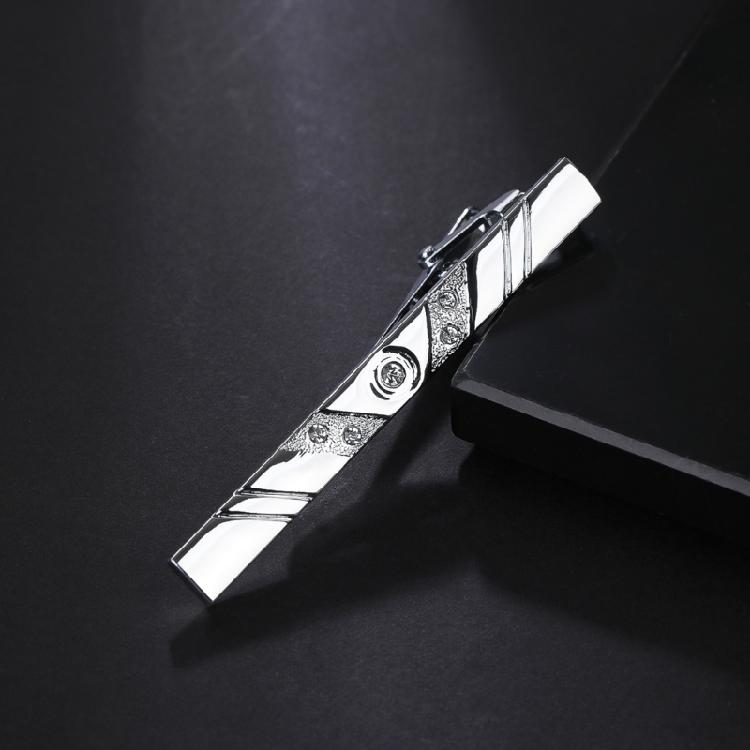 Gentlemen Tie Clip Wedding Party Blouses Jewelry Diamond Crystal Tie Bar Clip