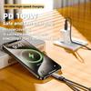 Type C To Dual USB C Male To Female Headphone Adapters PD100W Quick Charging Audio Cables 2-in-1 Multifunction Connectors