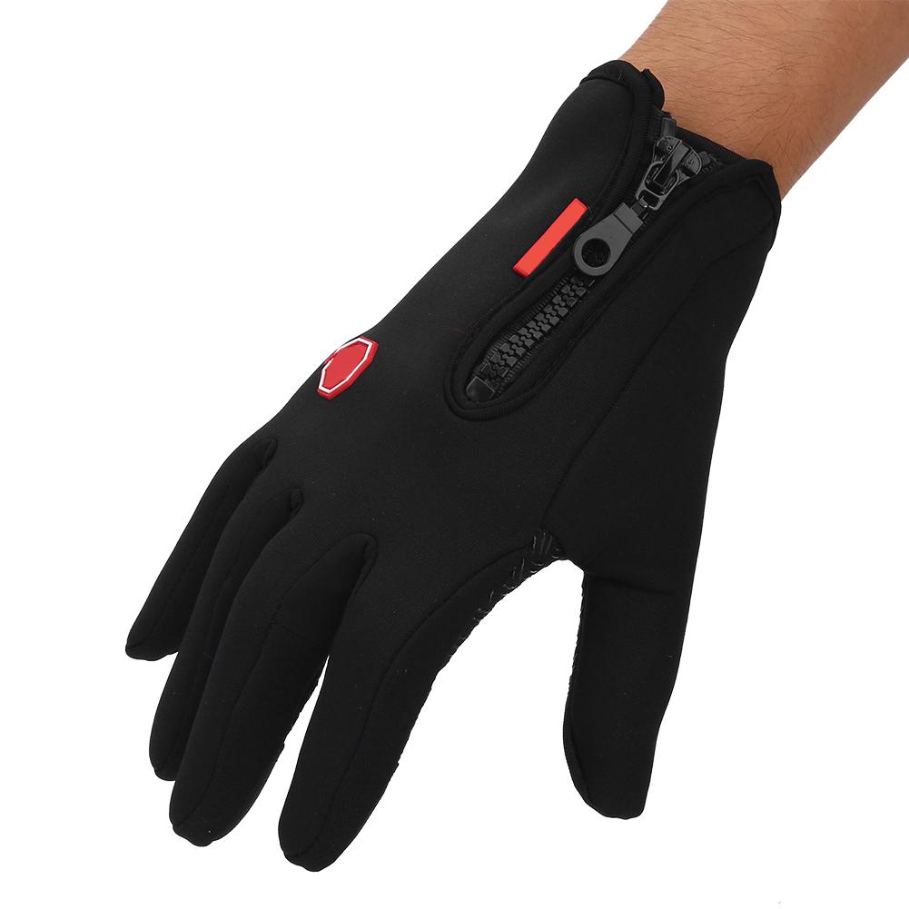 Unisex Outdoor Warm Winter Full Fingers Gloves Screen Touch Sports Mitten (S)