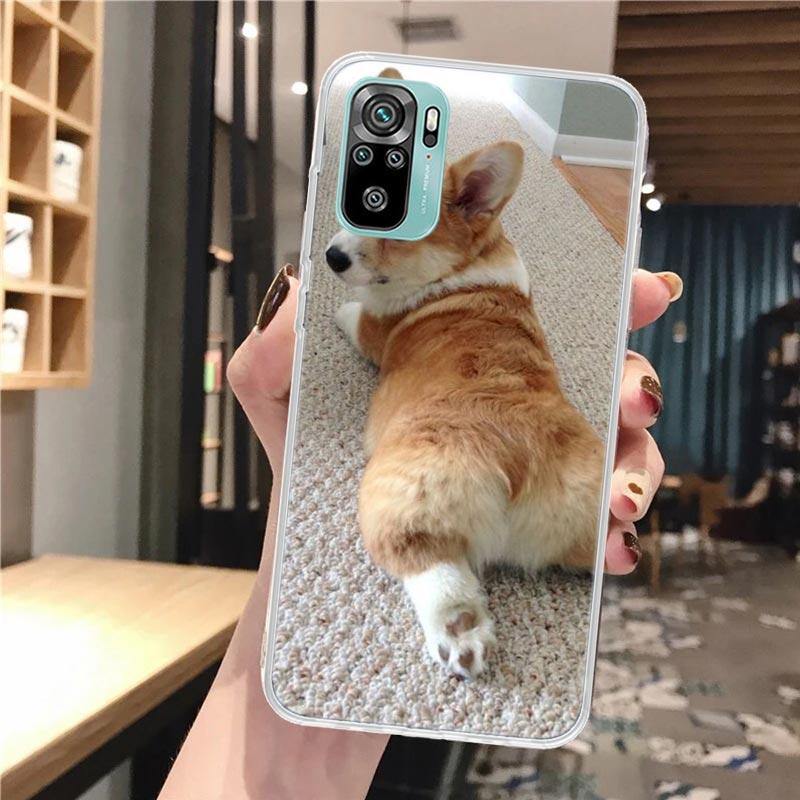 Cute Lovely Corgi Dogs Soft Phone Case For Xiaomi Redmi Note 12 12S 13 14 11 11S 10 Pro 10S 11T 11E Plus 14Pro Pattern Cover Not