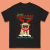 Merry Christmas Pug Dog Mens T Shirt Womens Tops Tees