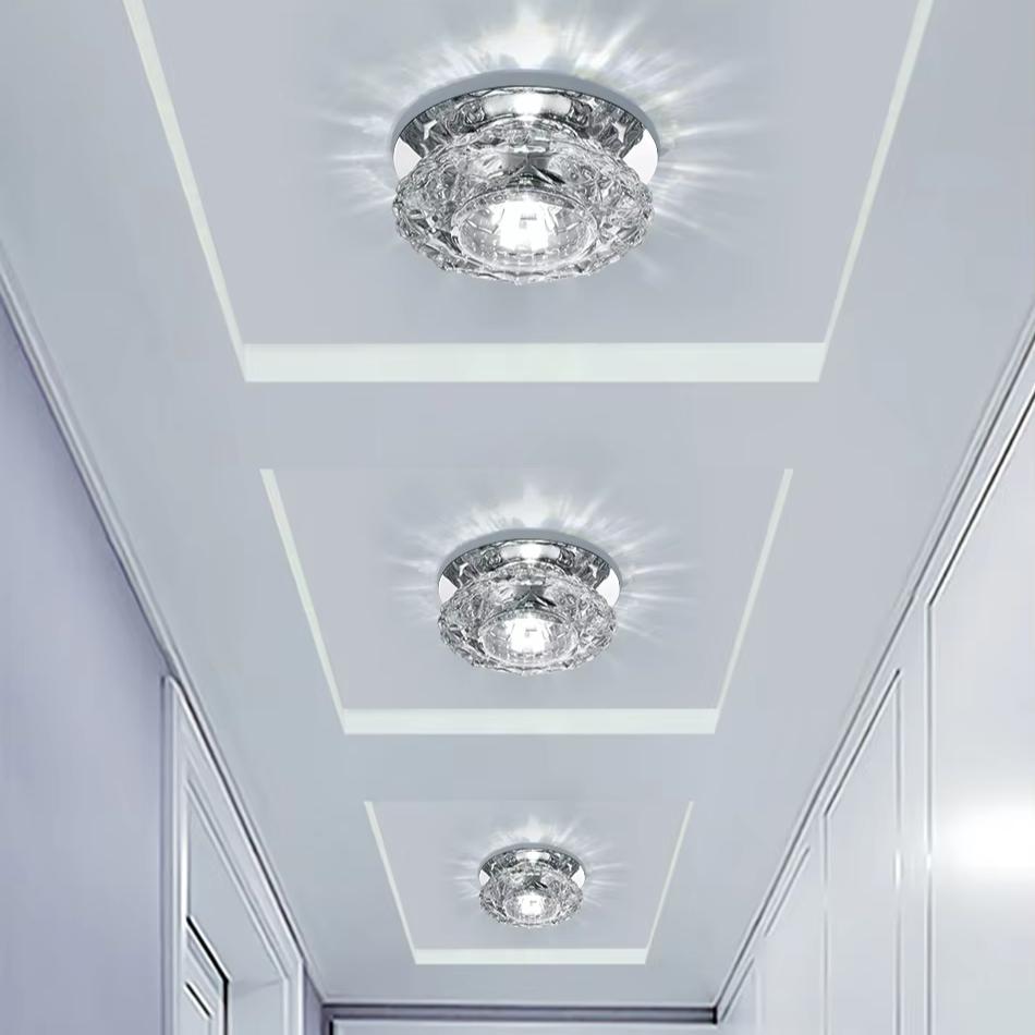 Aisle Flush LED Ceiling Lamp Living Room Crystal Corridor Aisle Lights LED Ceiling Lights