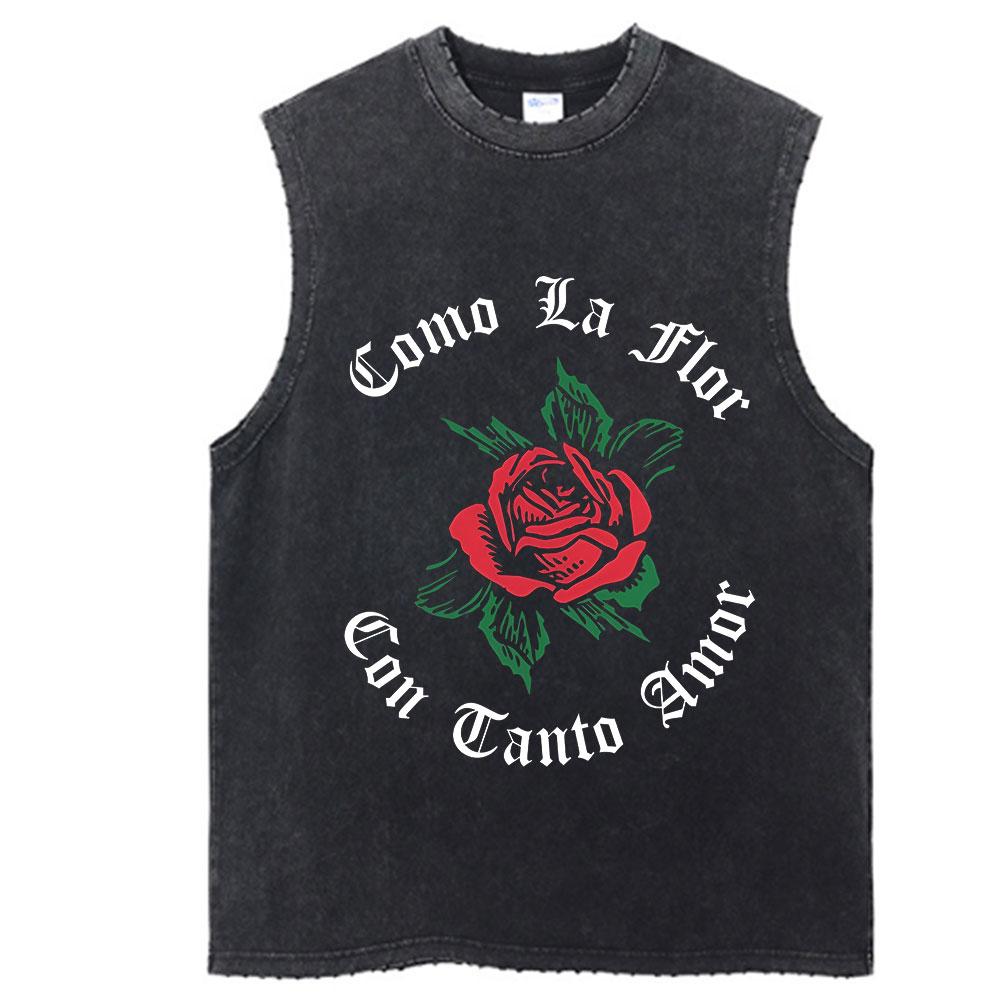 

Винтажная майка с графикой Y2K, футболка с принтом роз и цветов, хлопковая, хип-хоп, уличная одежда, оверсайз, летний топ, жилет 3XL