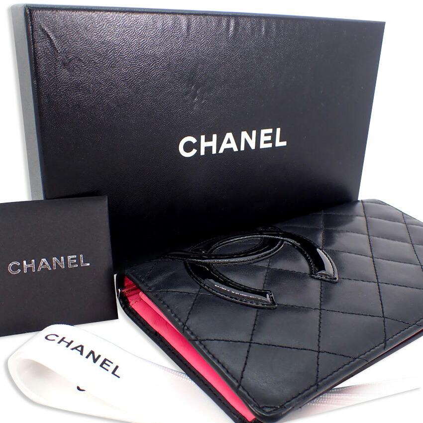 

[Б/у] Длинный кошелек CHANEL Cambon Line Black x Pink [b30-54]