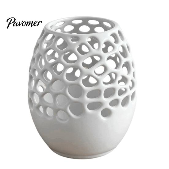 Makeup Brush Holder Modern Honeycomb Pen Holder, 3D Printed Hollow Design Multifunctional Container, Stylish Desk Organizer for Pencils Brushes And