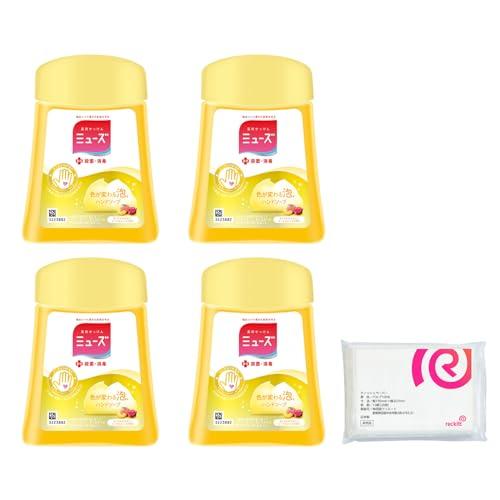 Muse [Quasi-drug] No-Touch Hand Soap Refill, Peach & Rose, 250mL x 4, Sterilizing, Disinfecting, Sanitizing, Hand Washing, Moisturizing Ingredients, f