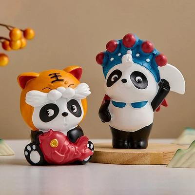 Statuetka i rzeźba Pandy z żywicy Rzemiosło Nowoczesny styl Akcesoria do dekoracji domu Biurko Miniaturowe figurki Ozdoby