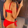 Costum de baie Bikini Push-Up cu Noduri Femei Costume de Baie Femei Set Bikini Două Piese cu Cupe Sutiene Costume de Baie Swim EMA