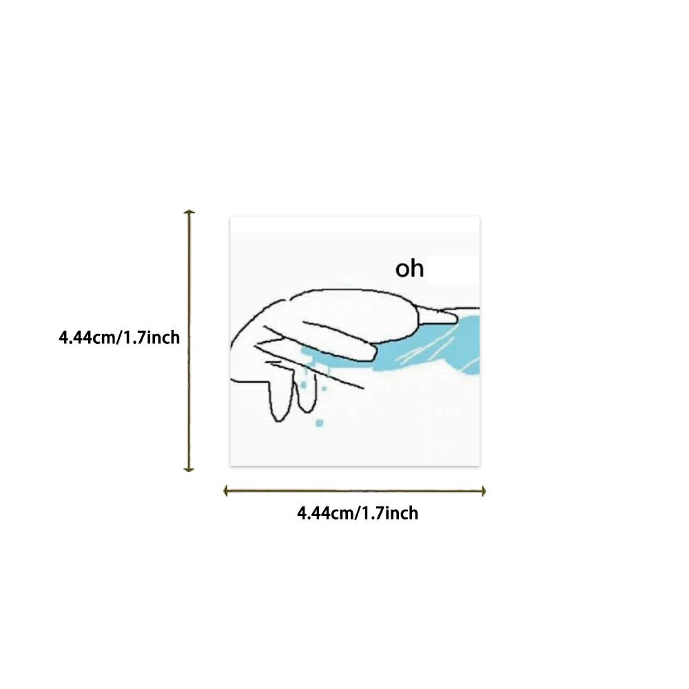 62Pcs Black and White Graffiti Emotional Breakdown Emoji Stickers, Material Stickers, Decorative Phone Cases, Water Cups, Guitar