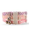 Plaid Polyester Pet Collar with Bell - Universal Fit for Cats and Dogs