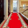 Washable Chinese Red Corridor Carpet Long Hallway Rug Antiskid Living Room Kitchen Aisle Runner Carpet Hotel Home Decoration Mat