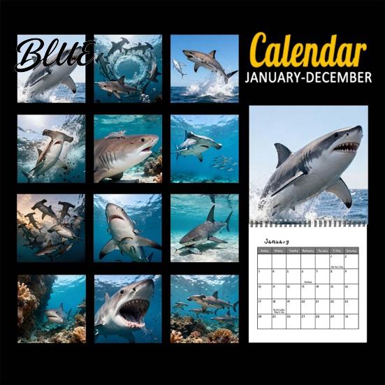 Daily Note Management Calendar with Calendar Sea 2027 Wall Tool Sharks Life Hanging Gift