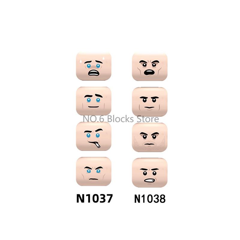 City Building Blocks Body Character Clothing Head Face DIY Parts Hair Expression Accessories Figure Headwear Helmet Bricks Toys