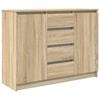 vidaXL Sideboard mit Schubladen Sonoma-Eiche 100,5x35x76 cm