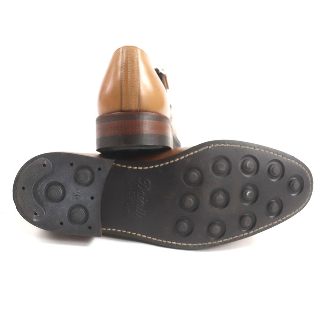 Doskonałe skórzane buty BALLY SCRIBE Double monk strap gładki nosek Brązowe męskie 8 Używane