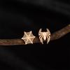 Cartoon Spider And Web Stainless Steel Stud Earrings For Women Punk Black Animal Bat Piercing Earings Halloween Party Gifts