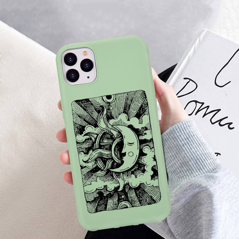 

Забавный чехол для телефона с изображением Солнца и Луны для iPhone 11 12 13 Mini Pro Xs Max 8 7 6 6S Plus X XR однотонный чехол ярких цветов iphone 13promax