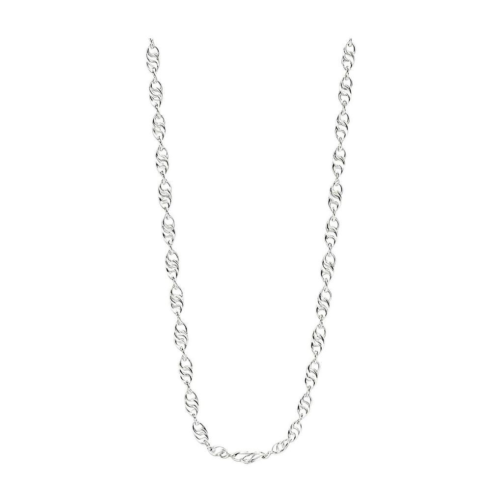 New Style Silver Water Ripple Collarbone Chain New Chinese Style Simple Thin Chain Women Necklace Single Chain Daily Wear Accessory