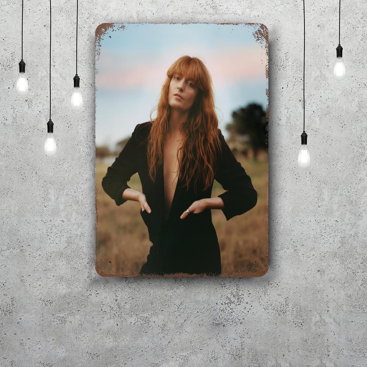 

Florence Welch Florence the Machine Funny Bar Metal Sign Retro Plaque Vintage Sign Alcohol Drinker Pub Club Kitchen 20x30cm（7.8x11.8inch）