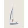 Sailboat Swimming Pool Ocean Floral Minimalist Wall Art Canvas Painting Posters and Prints Wall Pictures for Living Room Decor