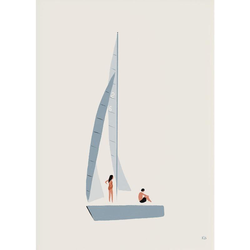 Sailboat Swimming Pool Ocean Floral Minimalist Wall Art Canvas Painting Posters and Prints Wall Pictures for Living Room Decor