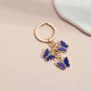 Key Chain Butterfly Charms Tassel Stainless Exquisite Shoulder Bag Schoolbag Decoration Hanging Pendant Smooth Car Key Keyring Purse Bag Accessories