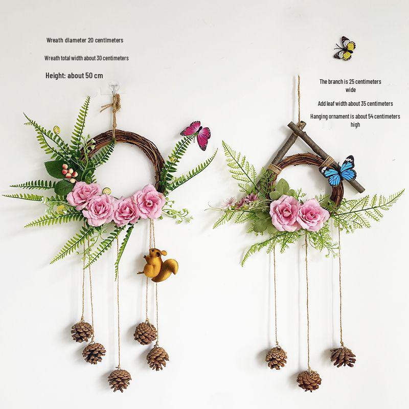 Artificial Flower Wreath for Wall, Door, and Indoor Decor - Creative Home Ornament for Living Room and Bedroom
