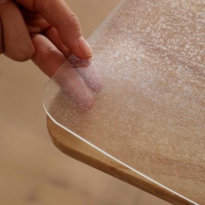 Yiwbj 2mm Table Desk Table 2mm Tablecloth, Embossed, Transparent, 80x150cm, Thick, PVC, Mat, Matte, Rectangular, Mat, Odorless, Vinyl, Bubble-Free,