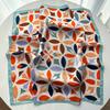 Stylish Printed Square Scarf For Women Imitation Silk Scarves Bandanas Luxury Hijab Neckerchief Elegant Shawl Wraps For Travel