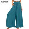 Pantalones de verano para mujer, pantalones casuales de pierna ancha, pantalones sueltos casuales de moda para mujer