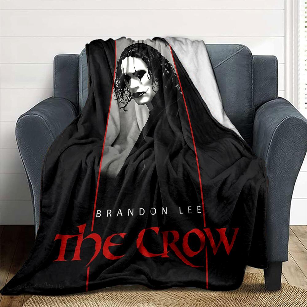 1pc Brandon Lee Crow Throw Blanket Soft Flannel, Cozy All Season Polyester Perfect for Home, Office